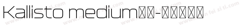 Kallisto medium字体字体转换